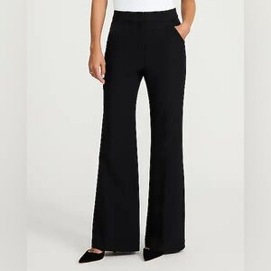 Express Editor High Waisted Trouser Flare Pant Black size 8 Long